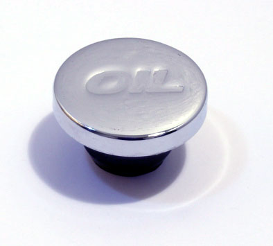 Push-in Style Oil Cap - Polished Chrome Finish - New