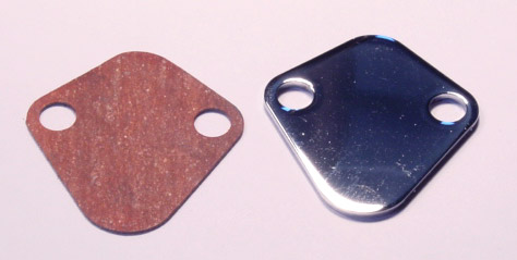 Fuel Pump Blockoff Plate - Chrome Plated - New