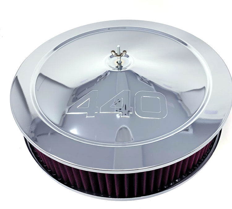 440 Logo 14x3 Air Cleaner with K&N Style washable filter