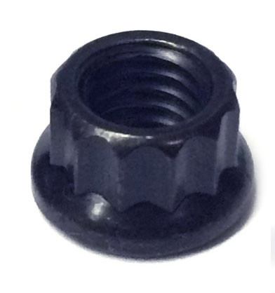 Rocker Adjuster Jam Nut - 12pt. Black Oxide - 1pc - 7/16